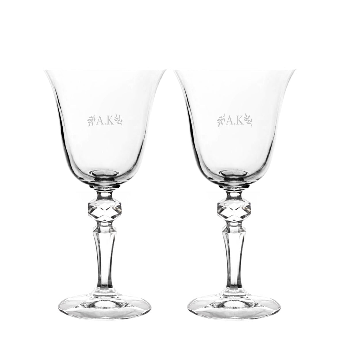 Kalatina kryształowe kieliszki do wina z grawerem, 2szt, 170m
