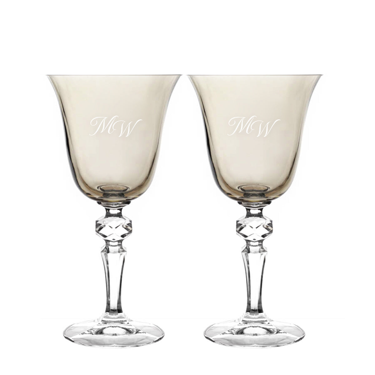 Kalatina kryształowe kieliszki do wina Mokka z inicjałami, 2szt, 170ml