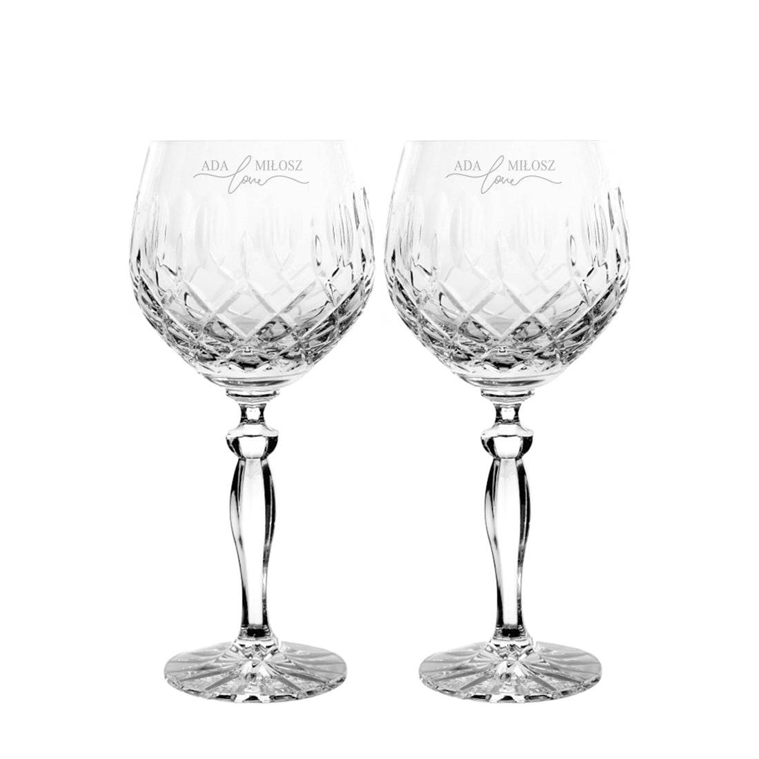Lavo crystal wine glasses with engraving, 6 pcs, 300 ml 