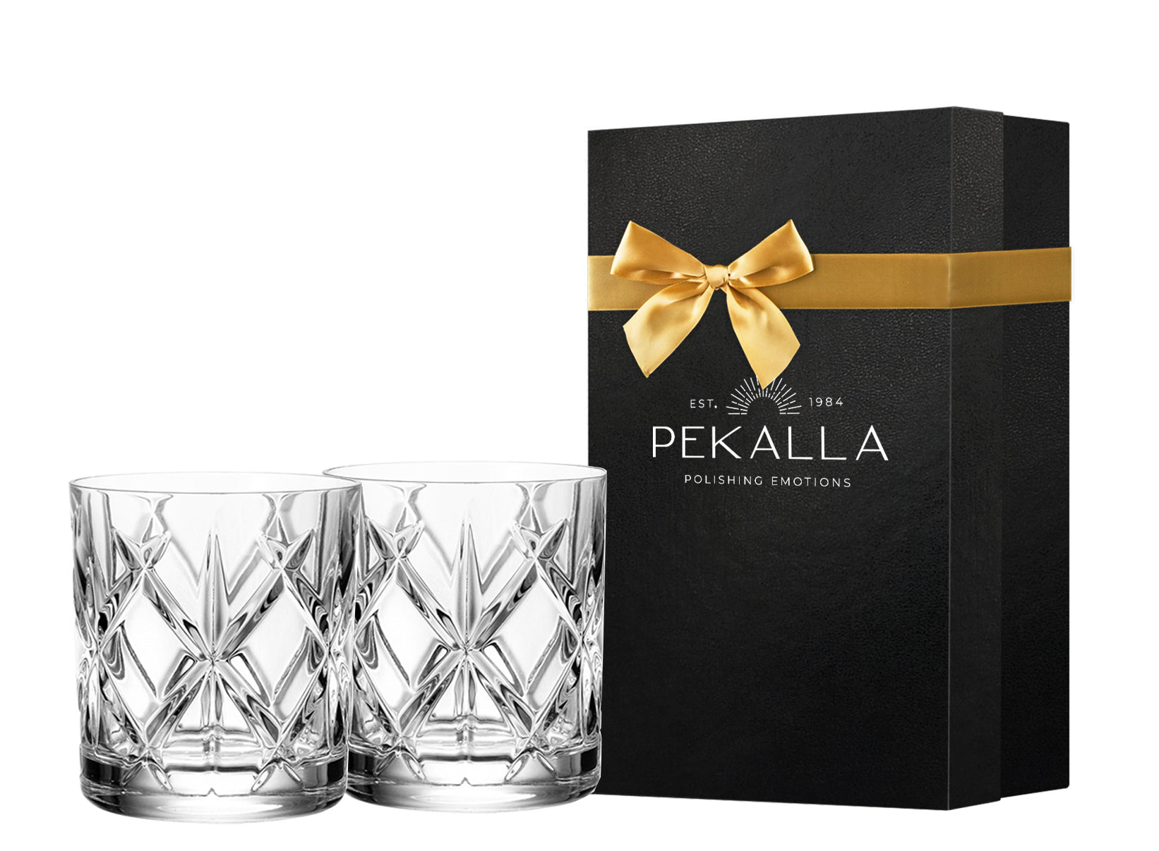 Lavo crystal whiskey glasses with engraving, 2 pcs, 240ml 