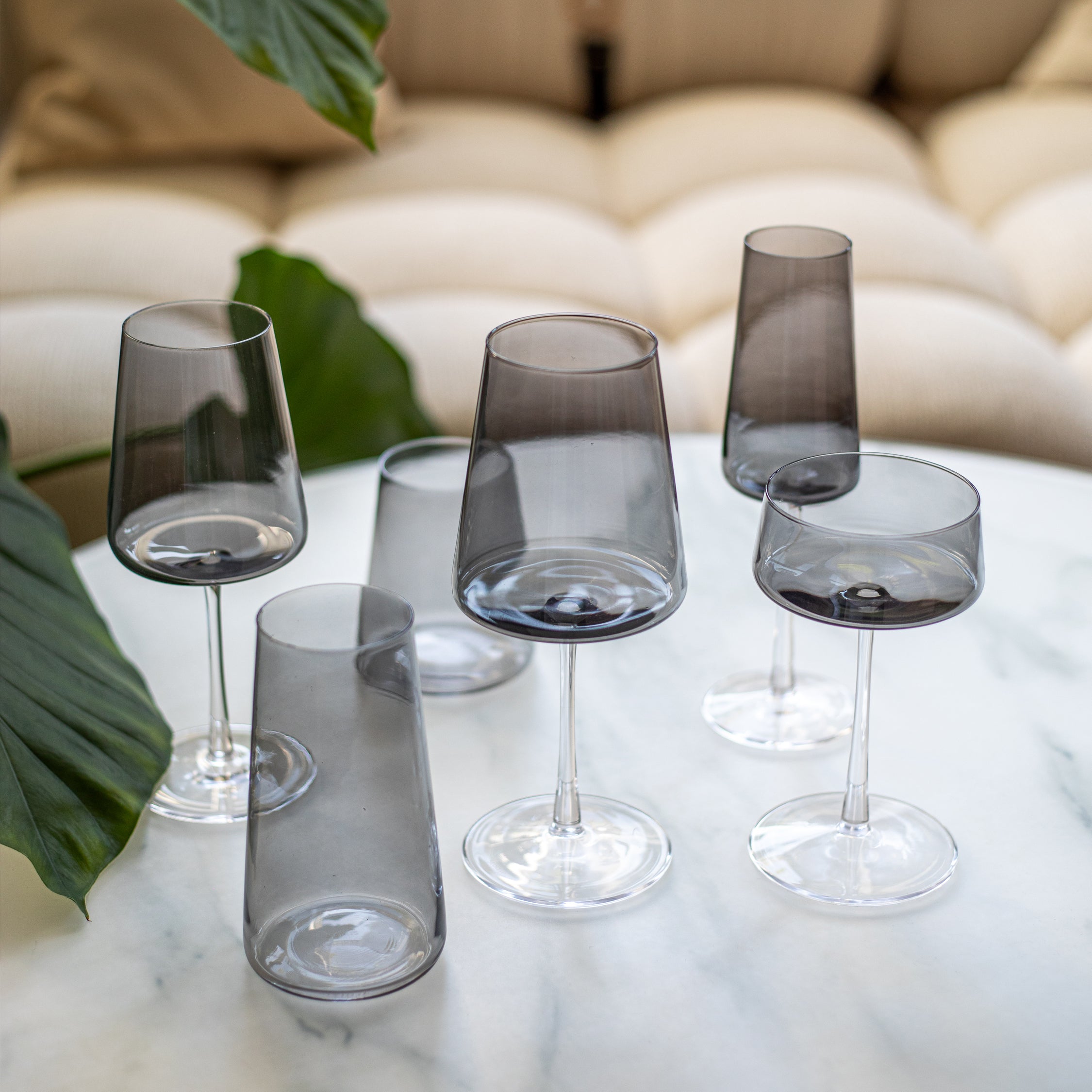 Vida Kolorowa Szklanka do drinków, wody i napojów Gris, 6szt, 450ml