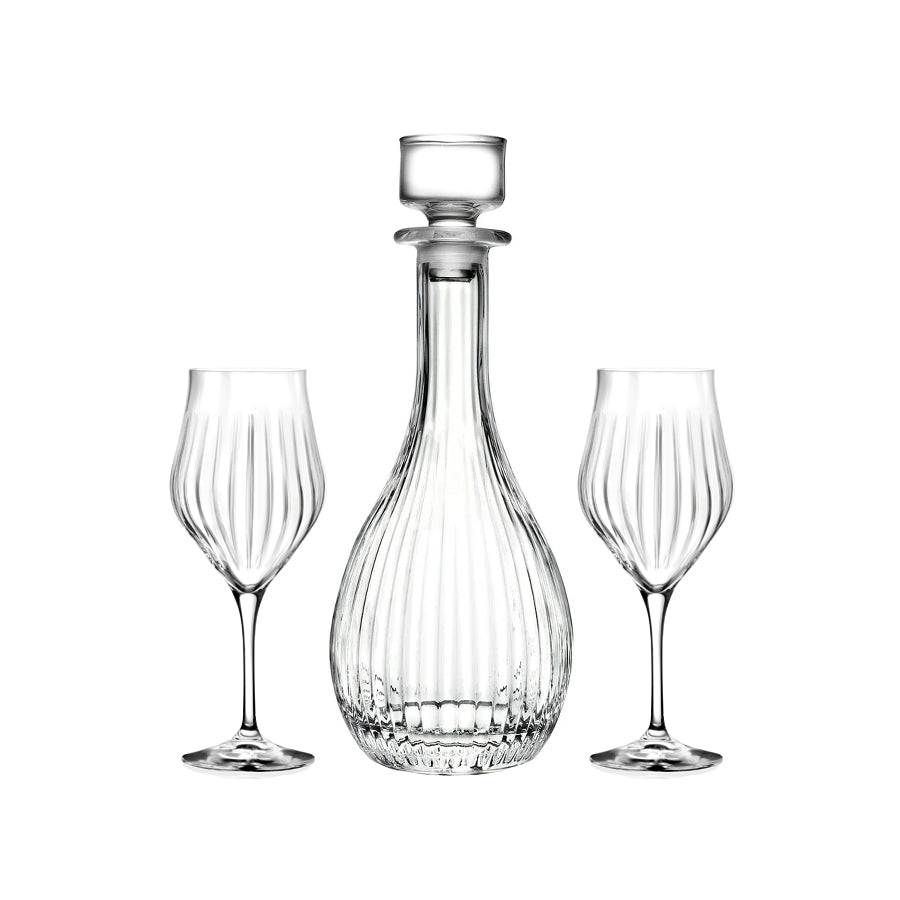 Vaso II Carafe + crystal whiskey glasses Malachite, 2 pcs, 240ml