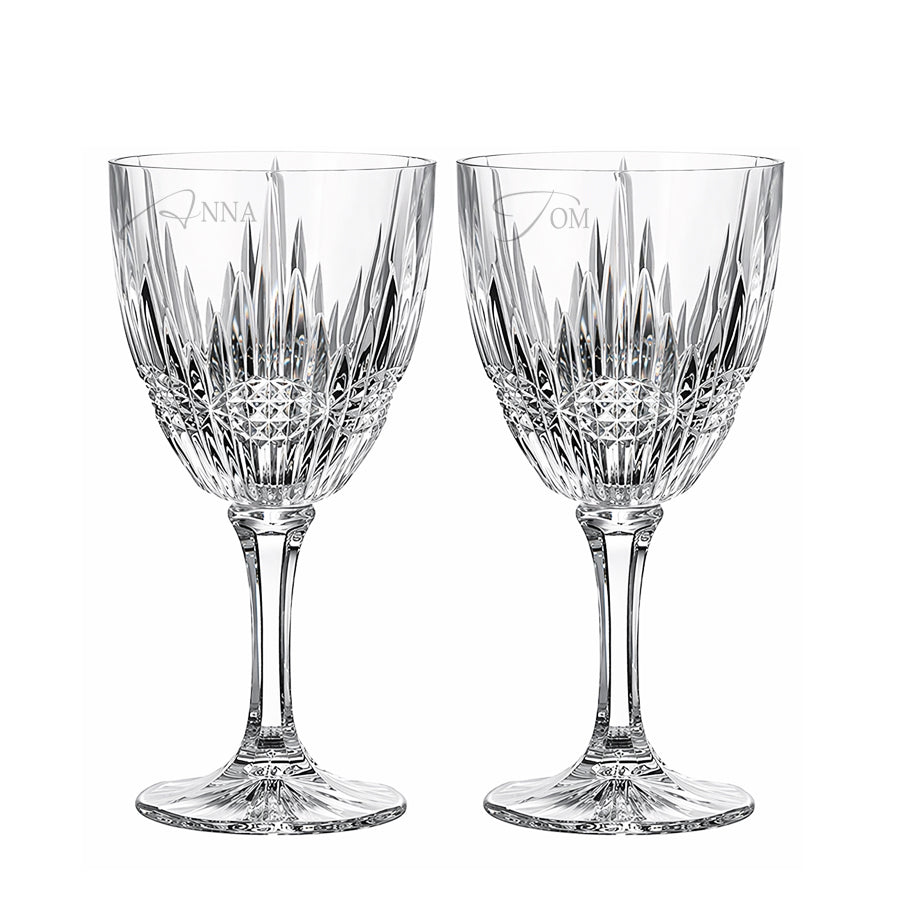 VASO Kristallweingläser, 2 Stück mit Gravur, 190ml 