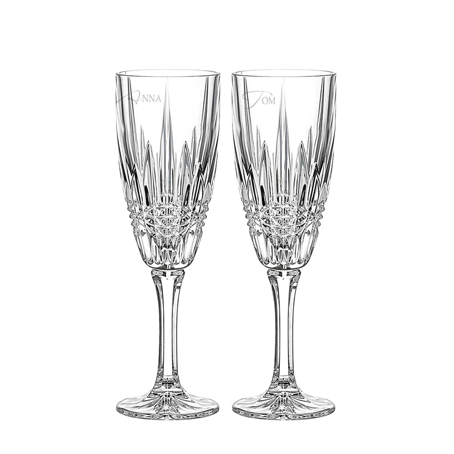 VASO Kristallweingläser, 2 Stück mit Gravur, 190ml 