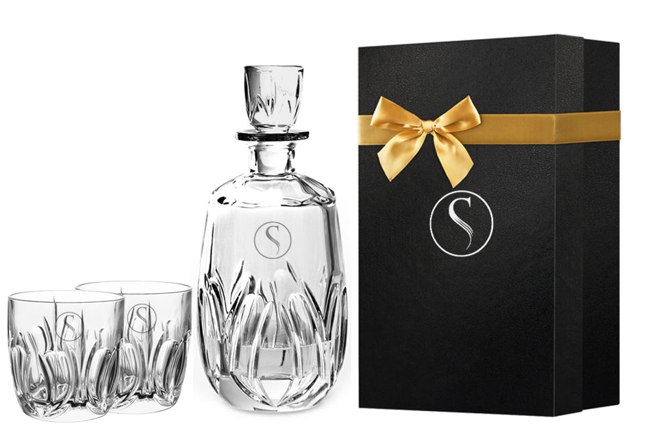 Zestaw premium Karafka i 2 szklanki do whisky SOLE z Logo firmy