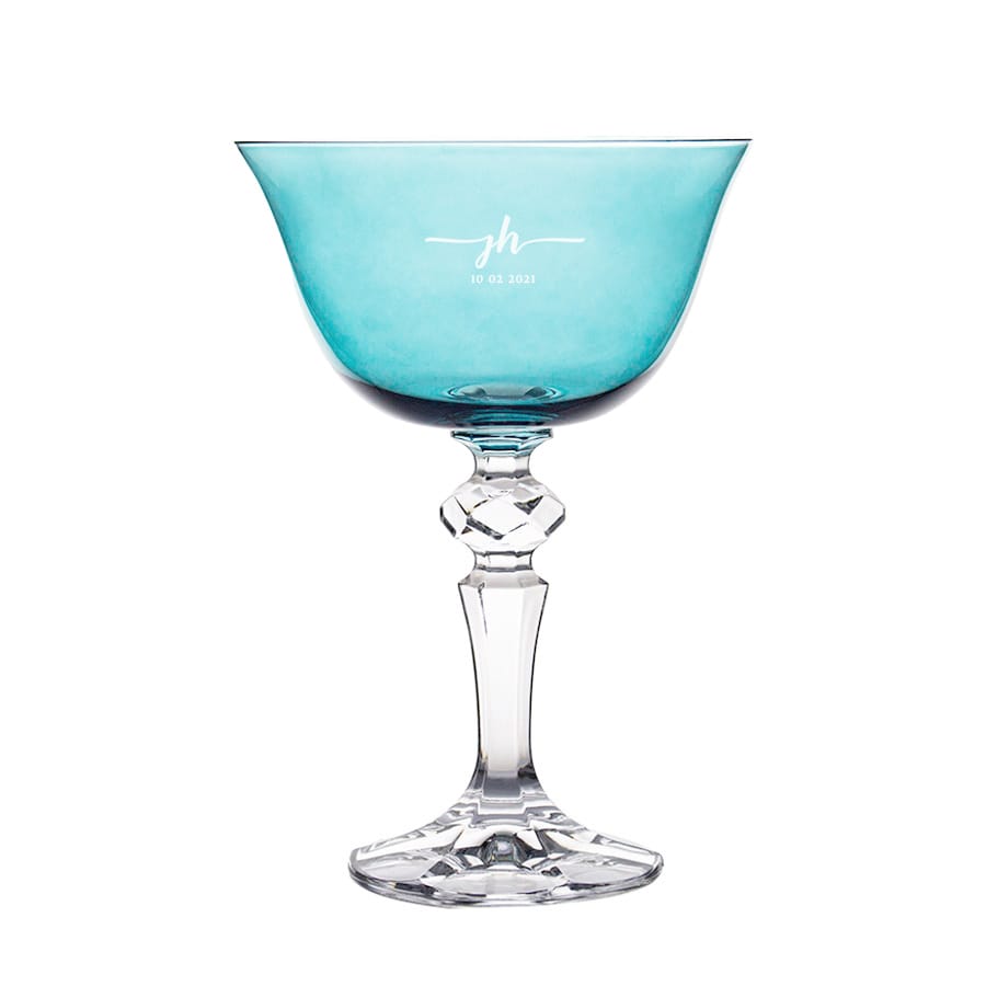 Kalatina Aqua kryształowe kieliszki do szampana z grawerem, 6szt, 180ml