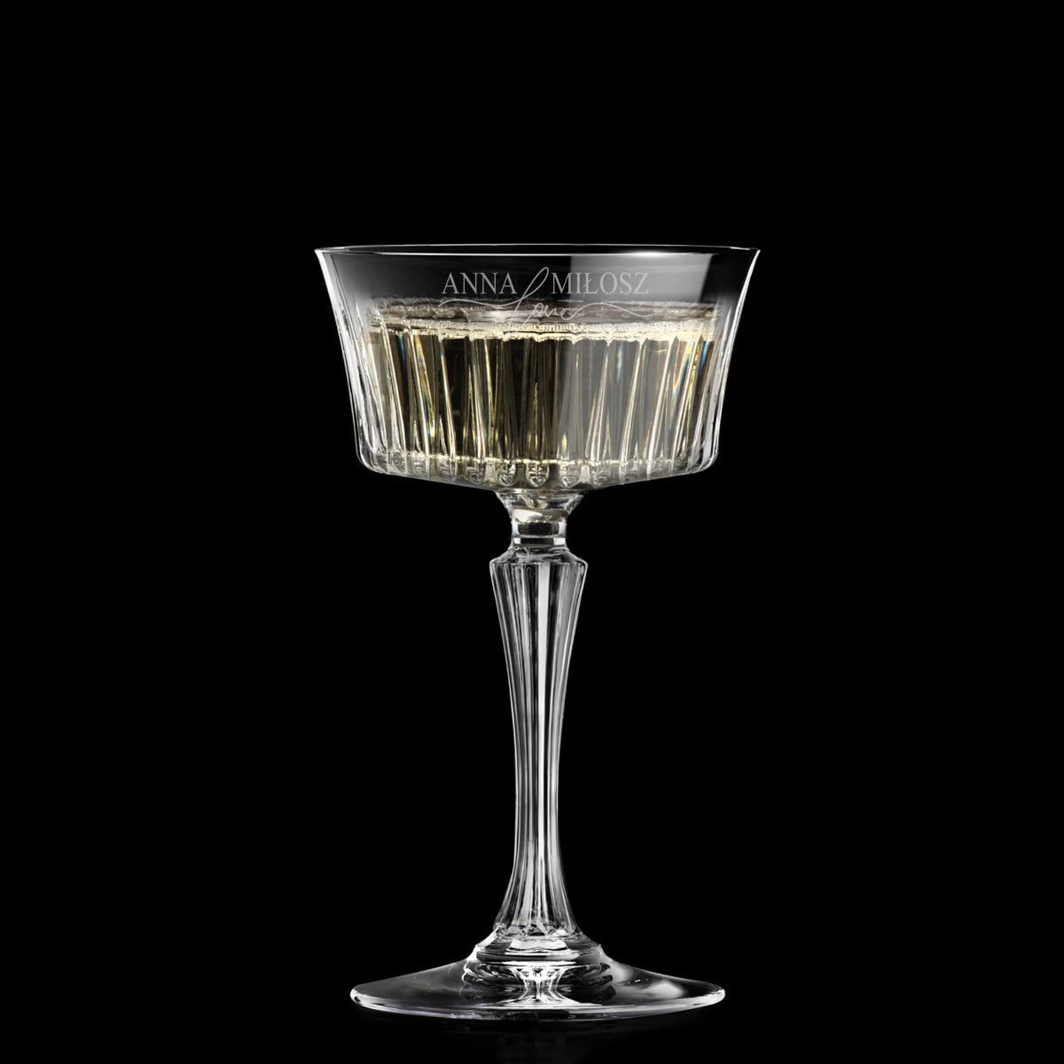 Lakrima Kieliszki kryształowe do szampana z imionami 2szt, 260ml