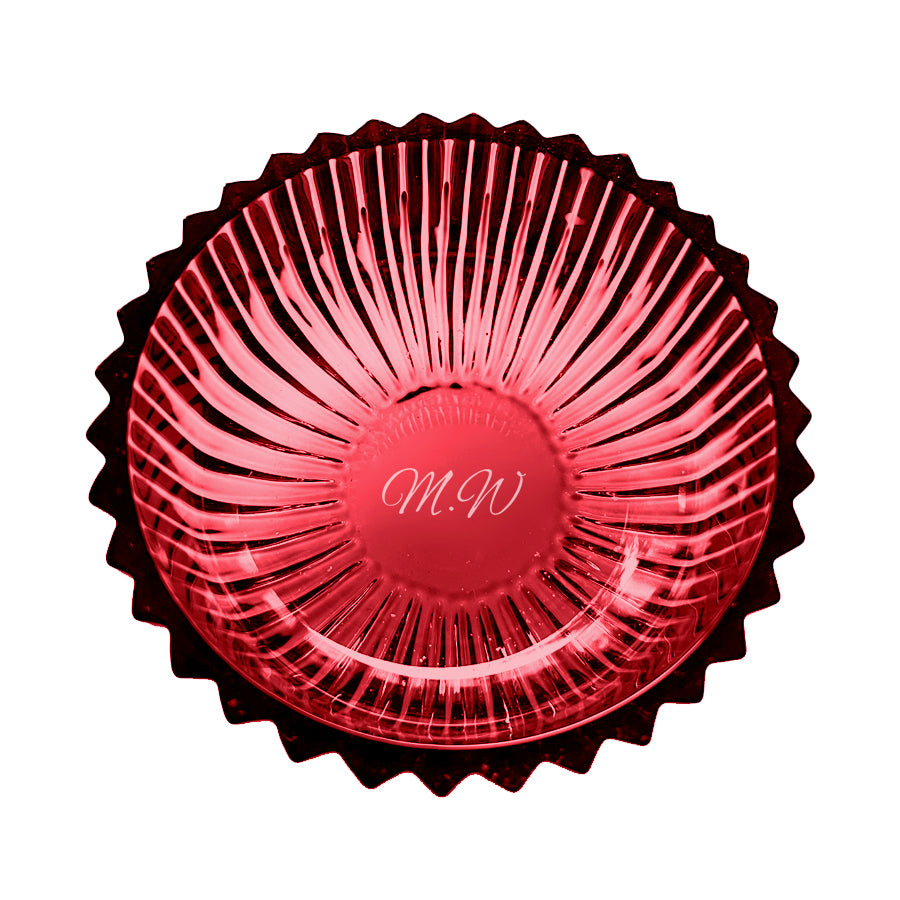 Kryształowa Szkatułka pojemnik na biżuterię lub drobiazgi Rubin