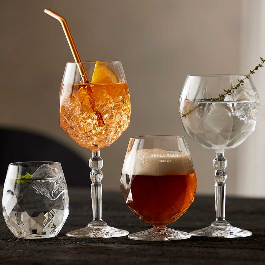Zestaw firmowy Szklanki kryształowe  LAVE do whisky 2szt z logo