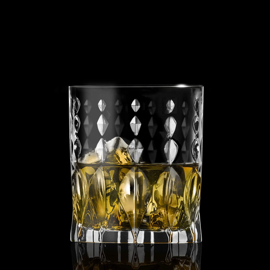 ARONA Szklanki kryształowe do whisky 2szt z logo w opakowaniu prezentowym, 320 ml