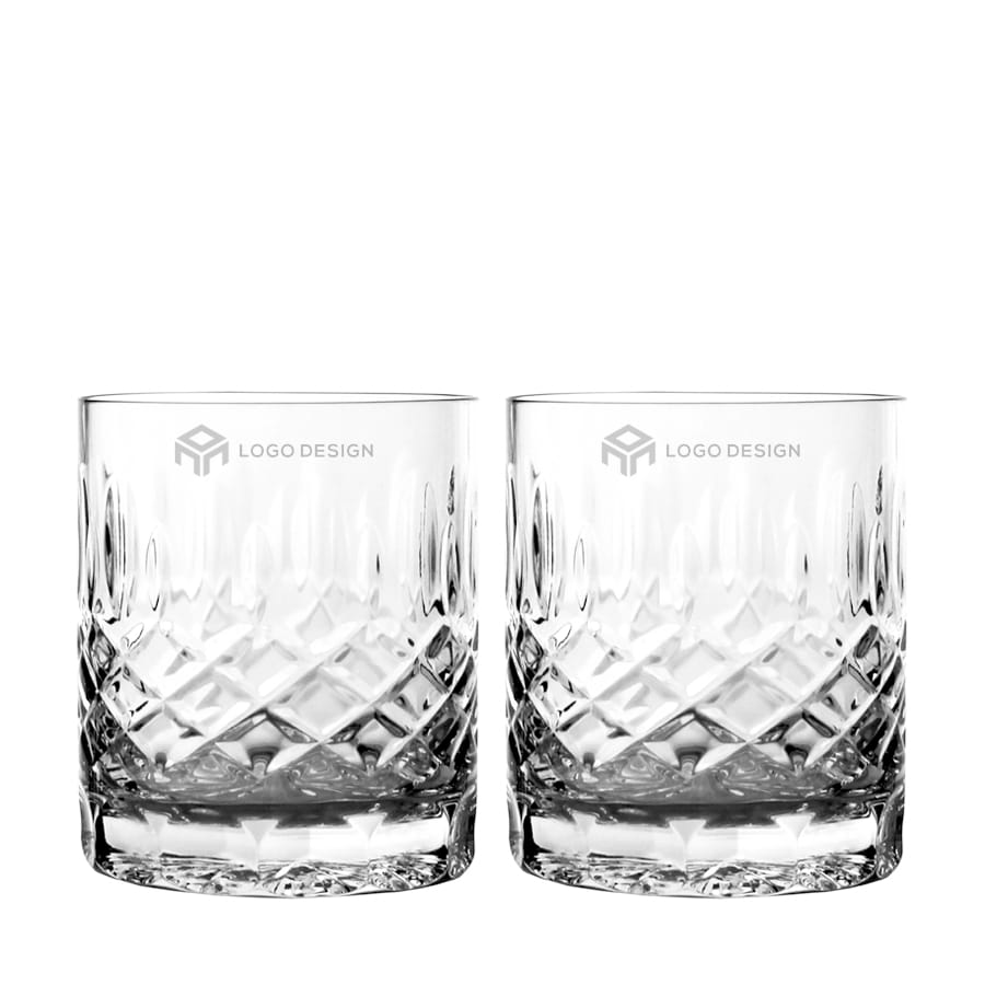 Lavo szklanki kryształowe do whisky z logo firmy, 2szt, 240ml