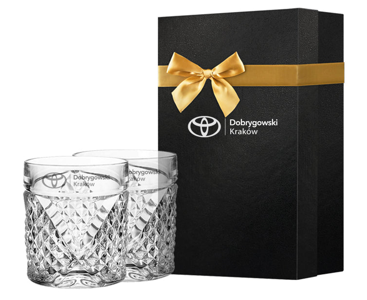Zestaw firmowy Szklanki kryształowe do whisky 2szt z logo