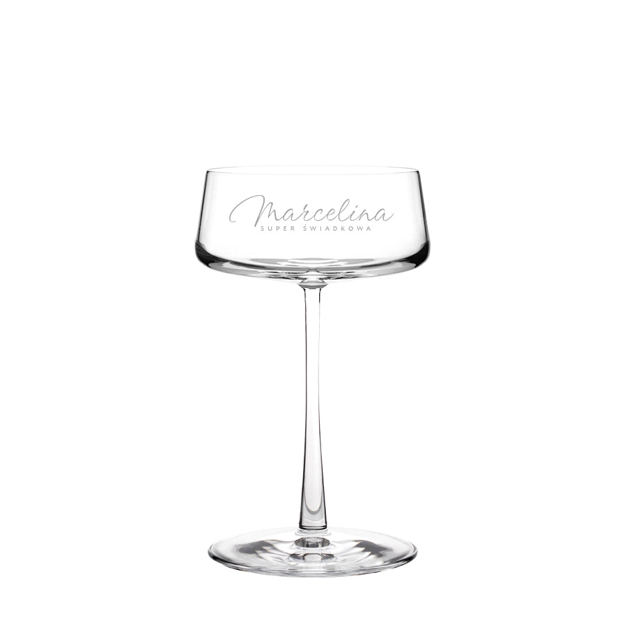 Vida Farbiges Martini Fresca Champagnerglas mit Gravur, 1 Stück, 230 ml 