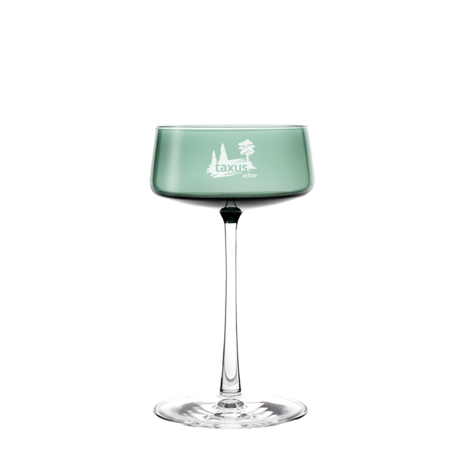 Vida Kolorowy Kieliszek do szampana Malachit z logo, 1 szt, 230ml