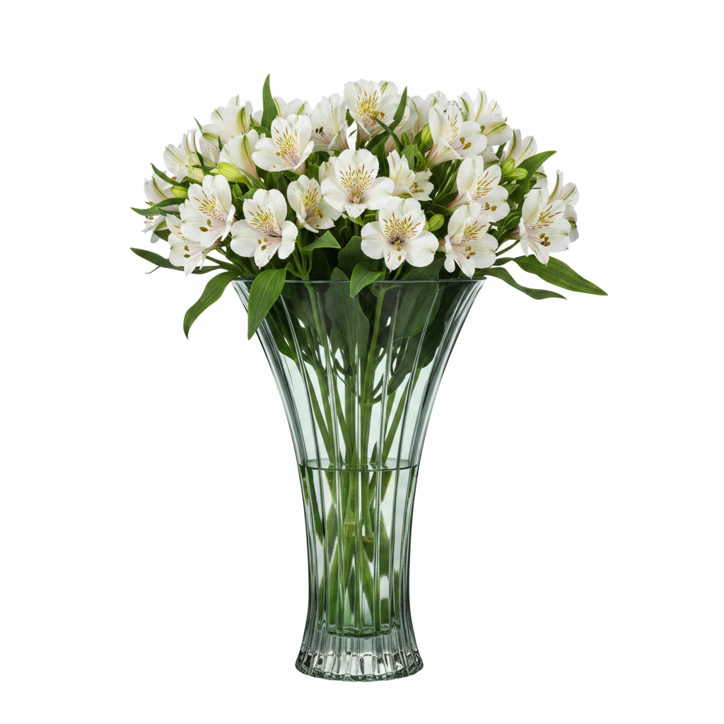 Kristallvase auf Bein, 36cm