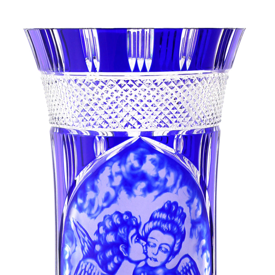 Lavo Kristallvase Kobalt, 38cm 