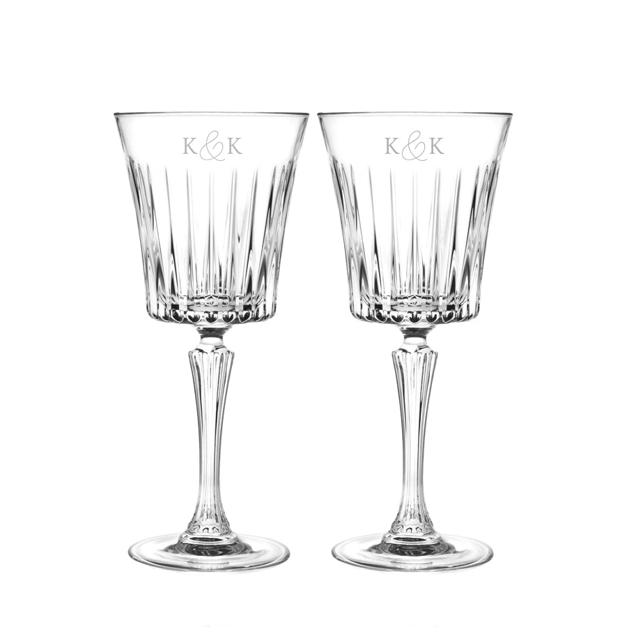 Linea kieliszki kryształowe do wina z imionami, 2szt, 300ml