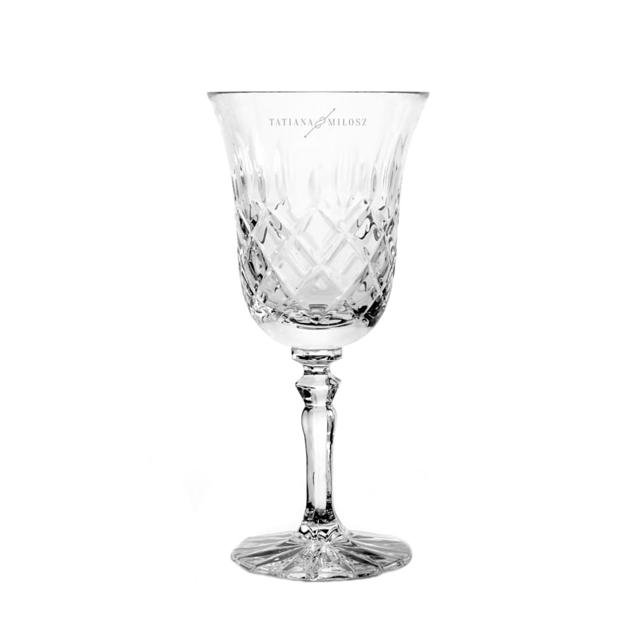 Lavo kieliszki kryształowe do wina z grawerem, 6szt, 180ml