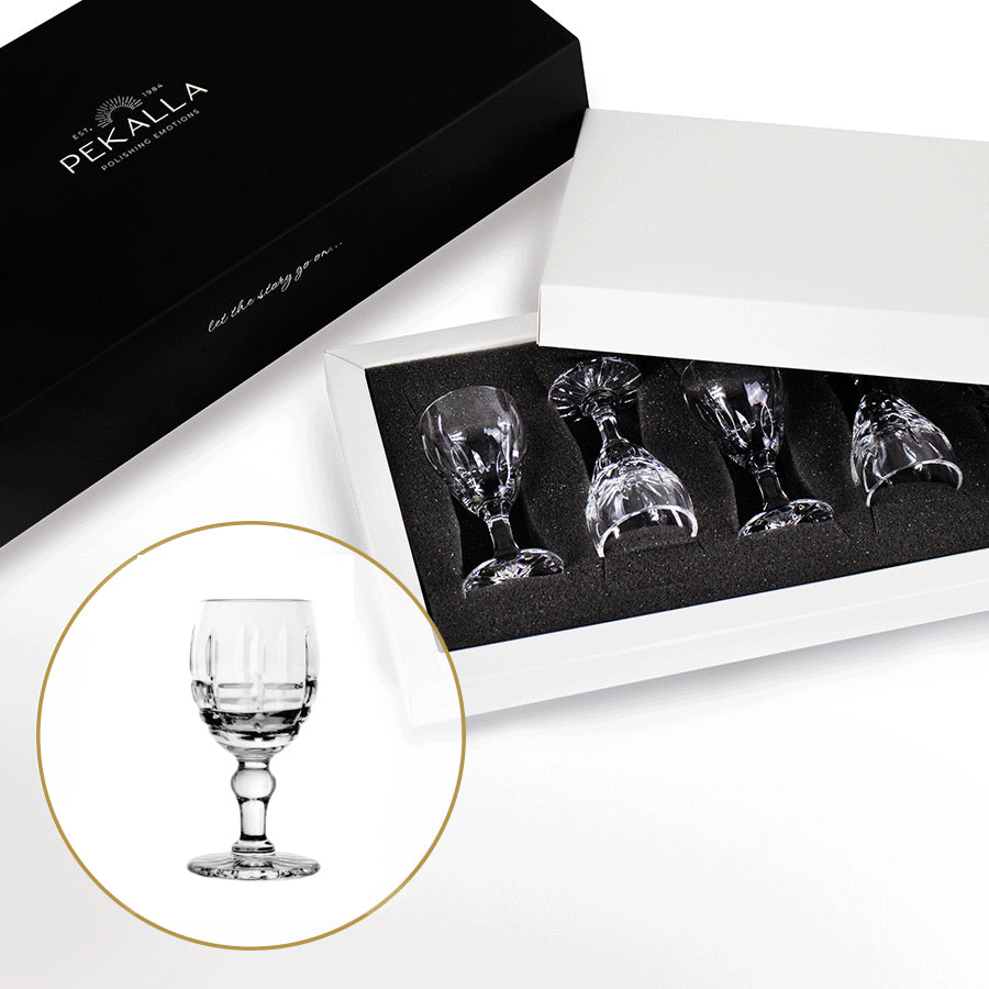 Eleganckie Kieliszki kryształowe do wódki, 6szt, 25 ml