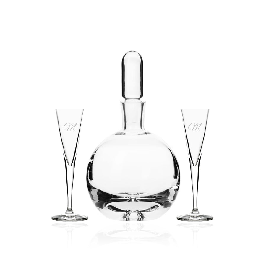 Zestaw Karafka + kieliszki do nalewki z grawerem 50 ml, 3 el.