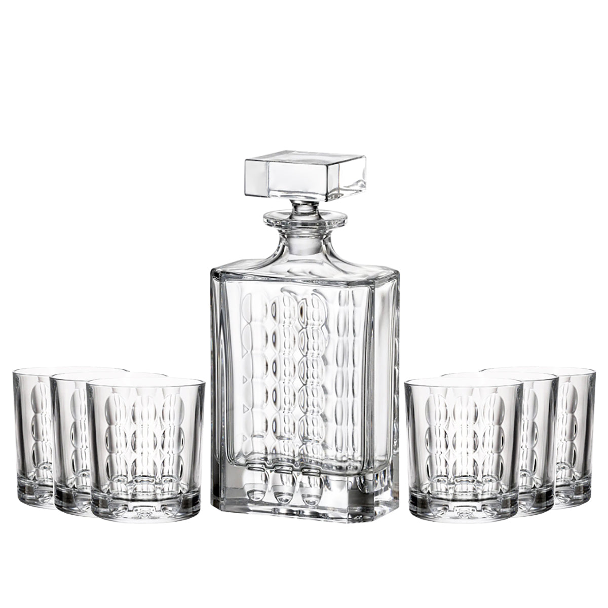 Zestaw Aria Karafka + szklanki kryształowe do whisky, 6szt