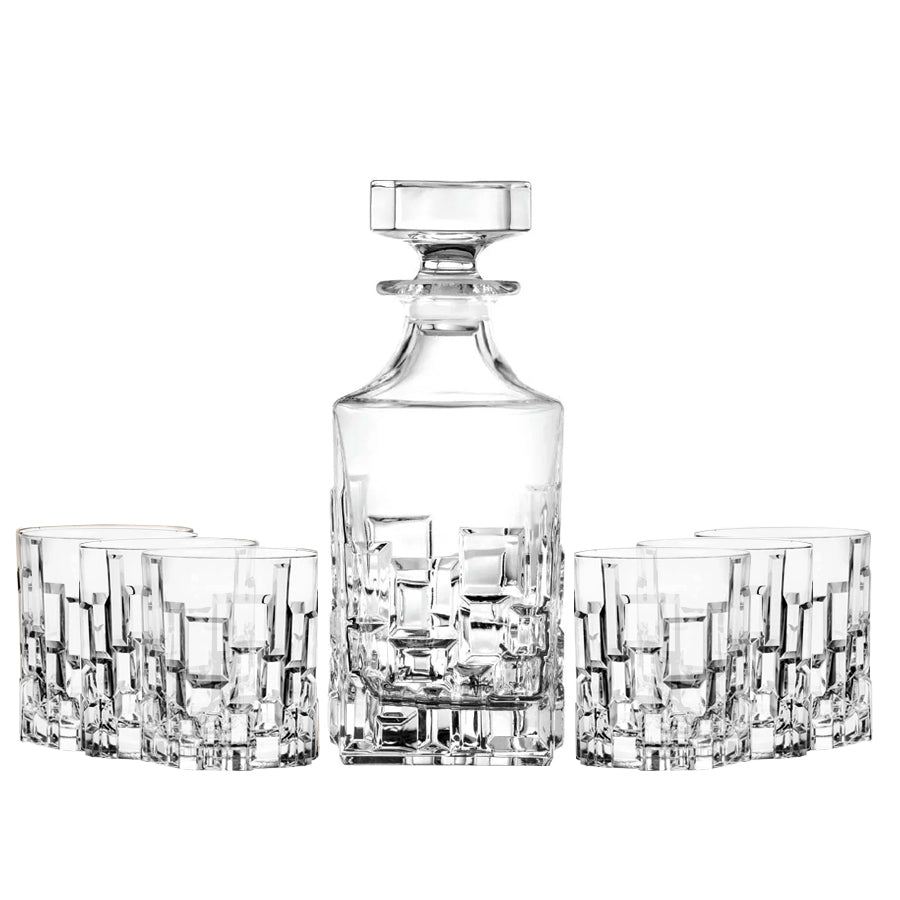 Vaso II Karaffe + Kristall-Whiskygläser Mokka, 2 Stück, 240ml